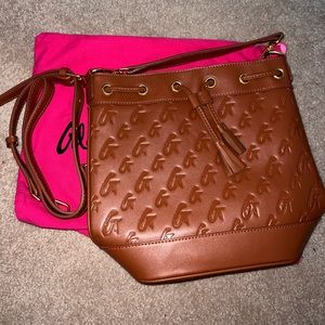 BRAND NEW: Monogram Medium Bucket Bag Brown